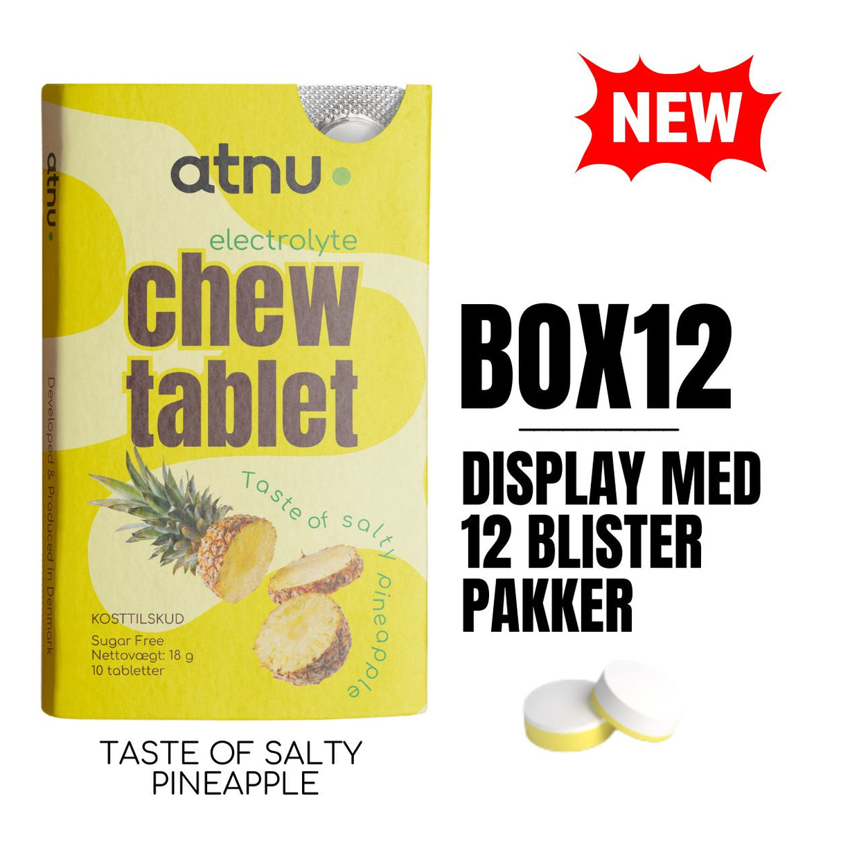 ELECTROLYT CHEW TABLET - Salty pineapple BOX12