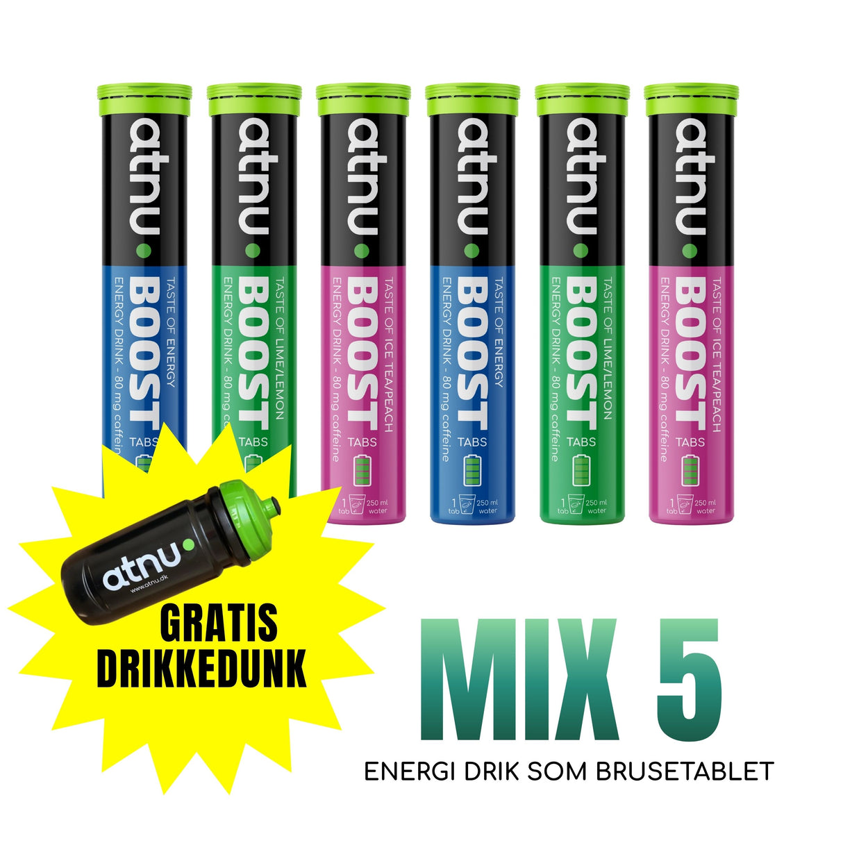 BOOST - MIX5 INCL. GRATIS DRIKKEDUNK